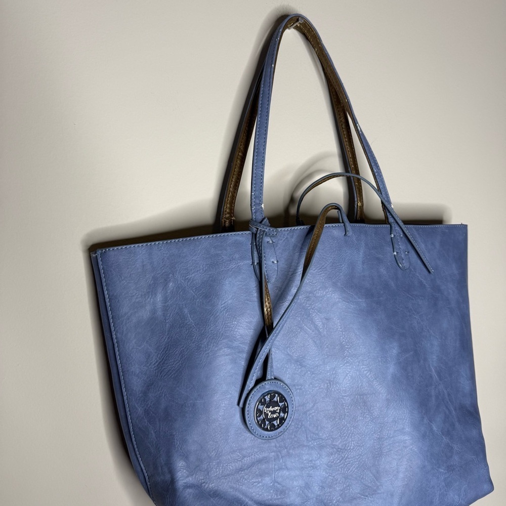 Sydney Love Blue vegan Leather Tote Bag - Picture 2 of 8